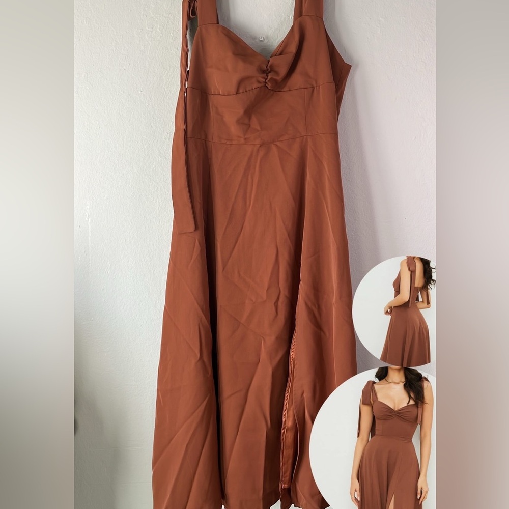 House of CB Elegant Rust Orange Dress